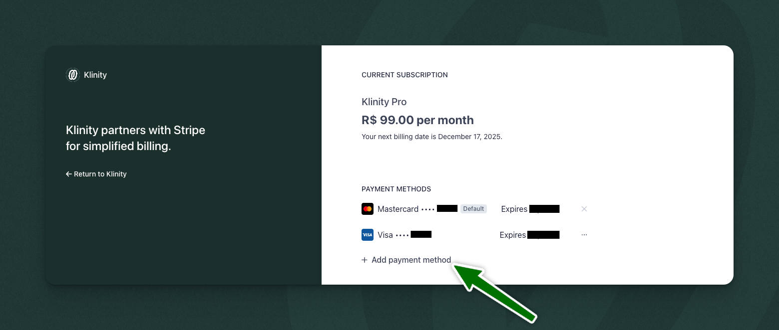 Atualize seu cartão